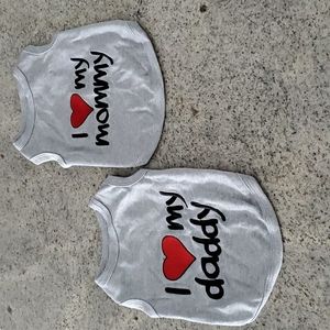 Parisian Pet bundle of 2...I ❤ Mommy, I ❤ Daddy Dog t-shirts!